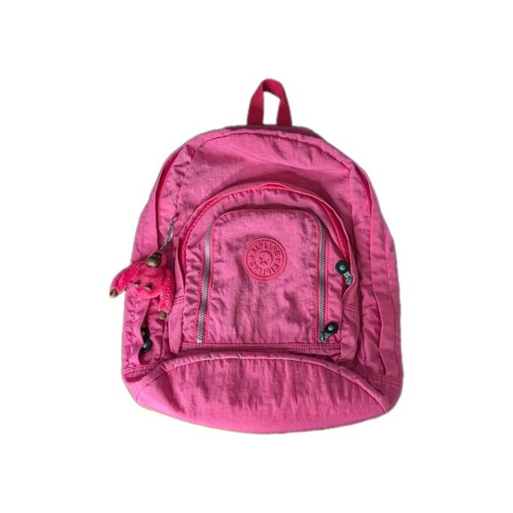 Kipling TRENT Backpack HYDRANGEA Bubblegum Pink BP3941 Mike Monkey Cute - Picture 1 of 10
